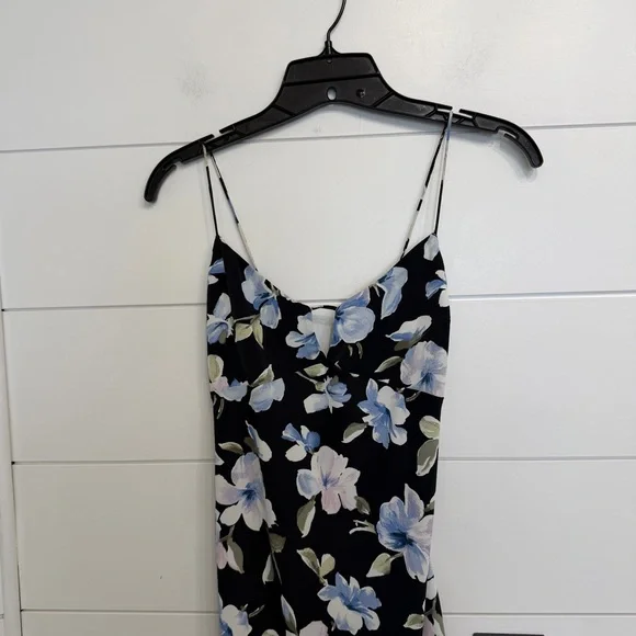Abercrombie and Fitch Black Floral Slip Midi Dress Size XS 23646 - Picture 5 of 13